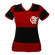 Camisa Flamengo Feminina Retro Baby Look 1981 Zico Libertad.