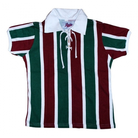 Camisa Fluminense Infantil Retro 1910 Cordinha Ligaretro