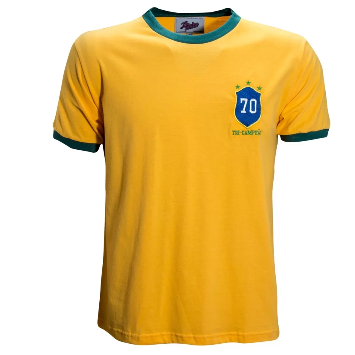 Camisa Brasil Retro Comemorativa Copa 1970 Ligaretro