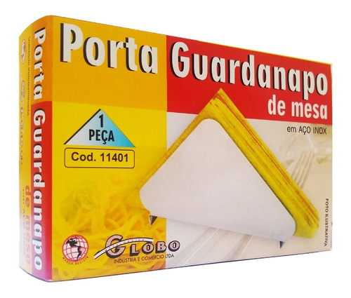 Porta Guardanapo De Mesa Em Aço Inox Kit Globo