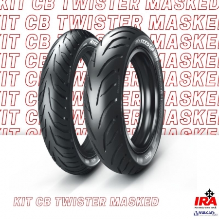 Kit Pneu + Câmara CB Twister Masked GP
