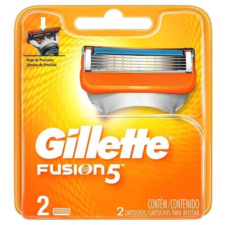 Carga Barbear Gillette Fusion 5 Com 2 Unidades