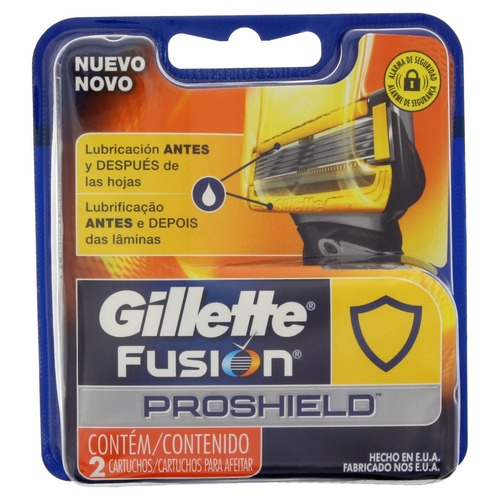 Carga Gillette Fusion Proshield 5 Laminas - com 2 Refil Cartucho