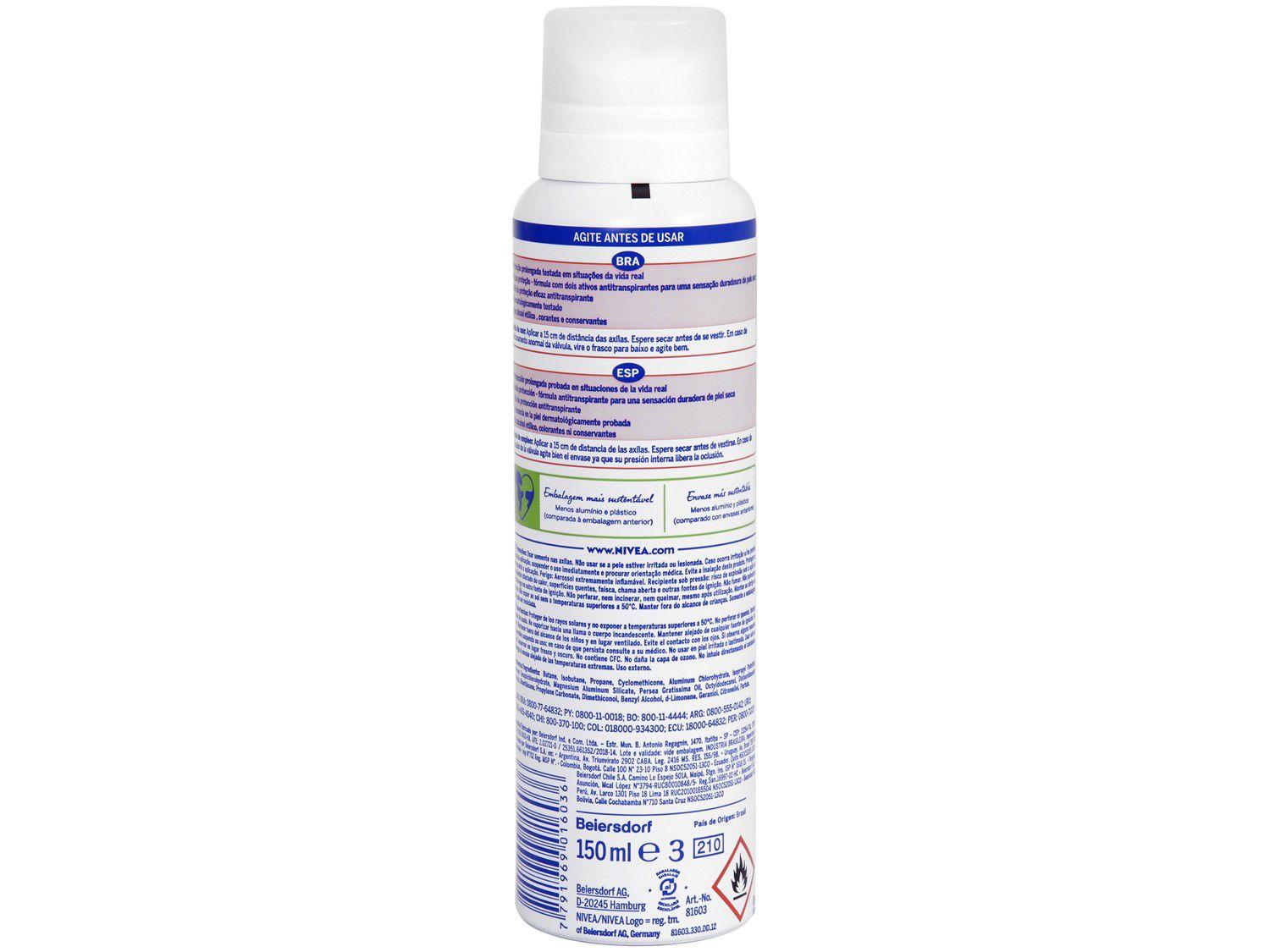Desodorante Nivea Dry Comfort Aerossol - Antitranspirante Feminino 150ml
