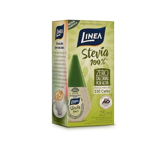 Linea Adoçante Líquido Stevia 100% 25Ml