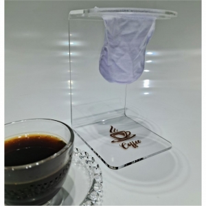 Suporte Individual - Mini Coador de Café em Acrílico Cristal
