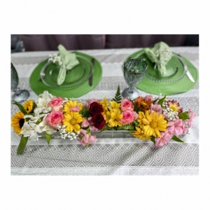 Vaso de flores para mesa em acrílico com 12 furos
