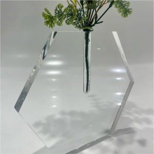 Vaso Hexagonal Decorativo em Acrílico Cristal