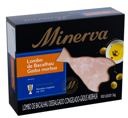 Lombo de Bacalhau Morhua Dessalgado Minerva - 01 kg  - Açougue Casa Carne