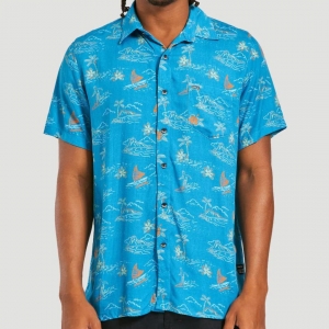 Camisa Hurley Reta Aloha - AZUL