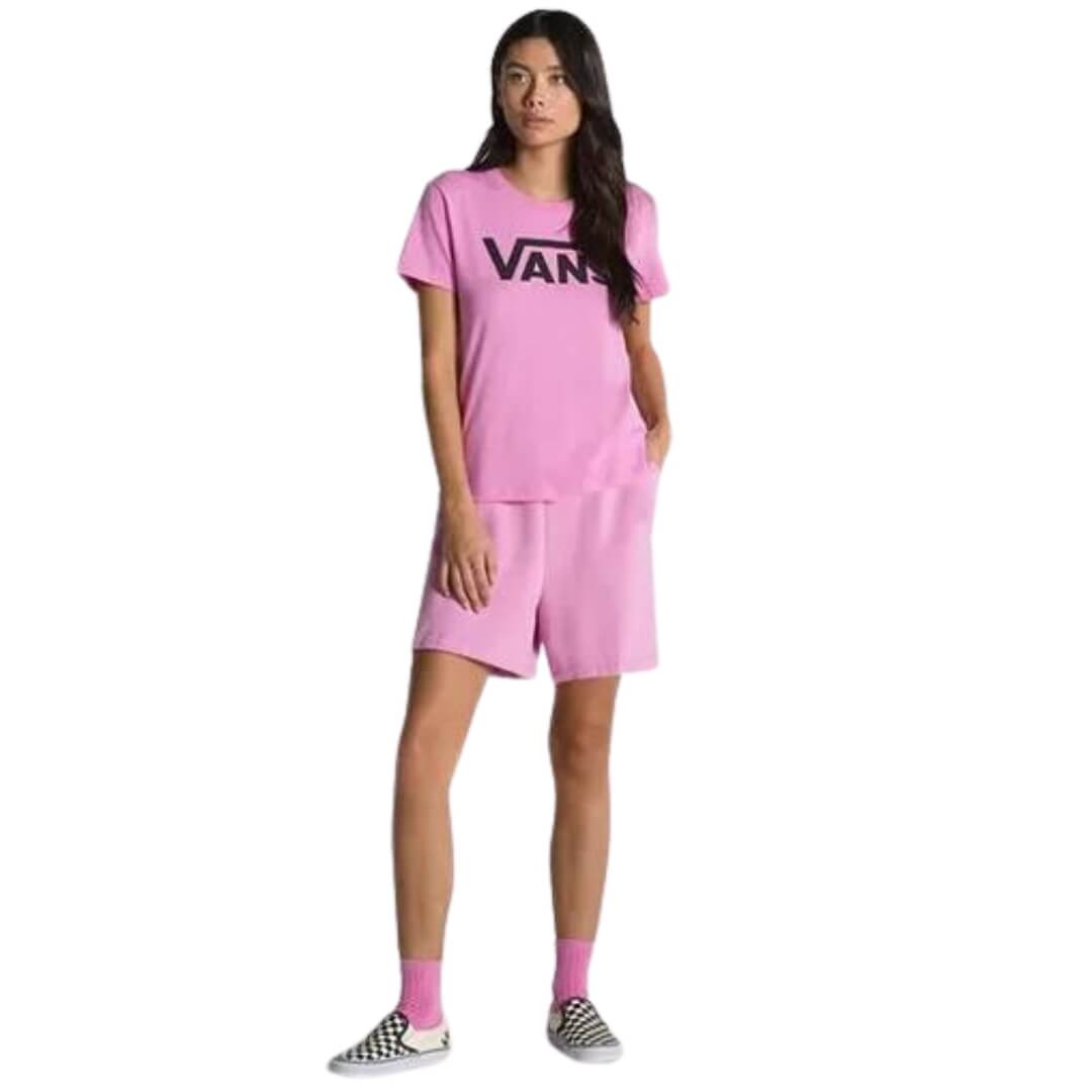 Camiseta Feminina Vans Flying V Crew - CYCLAMEN - Foto 2