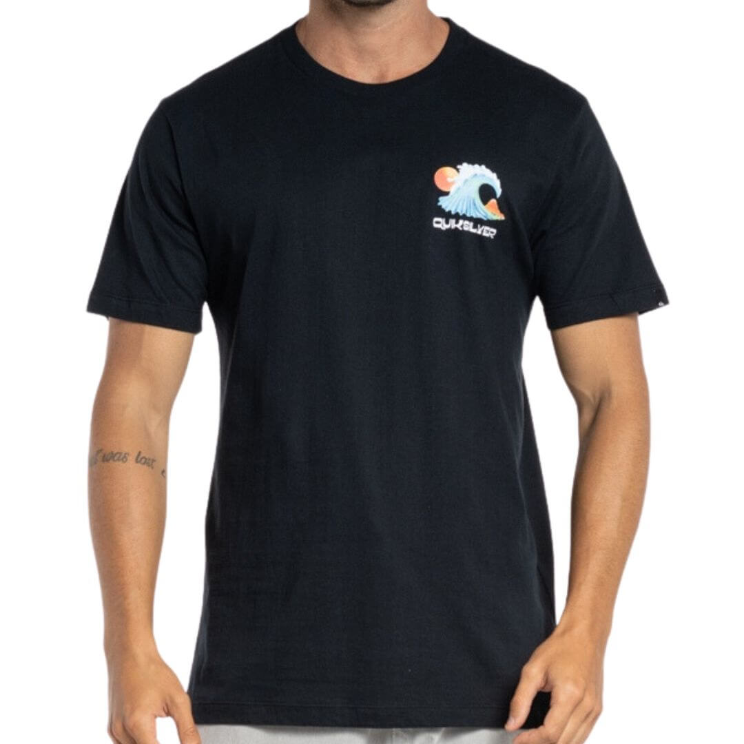 Camiseta Quiksilver Ocean Bed - PRETO - Foto 0