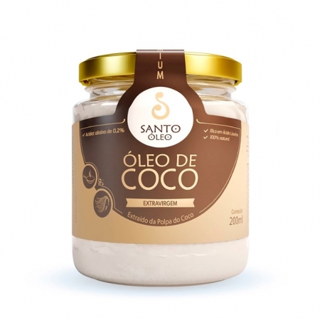 OLEO DE COCO EXTRA VIRGEM SANTO OLEO 200ML