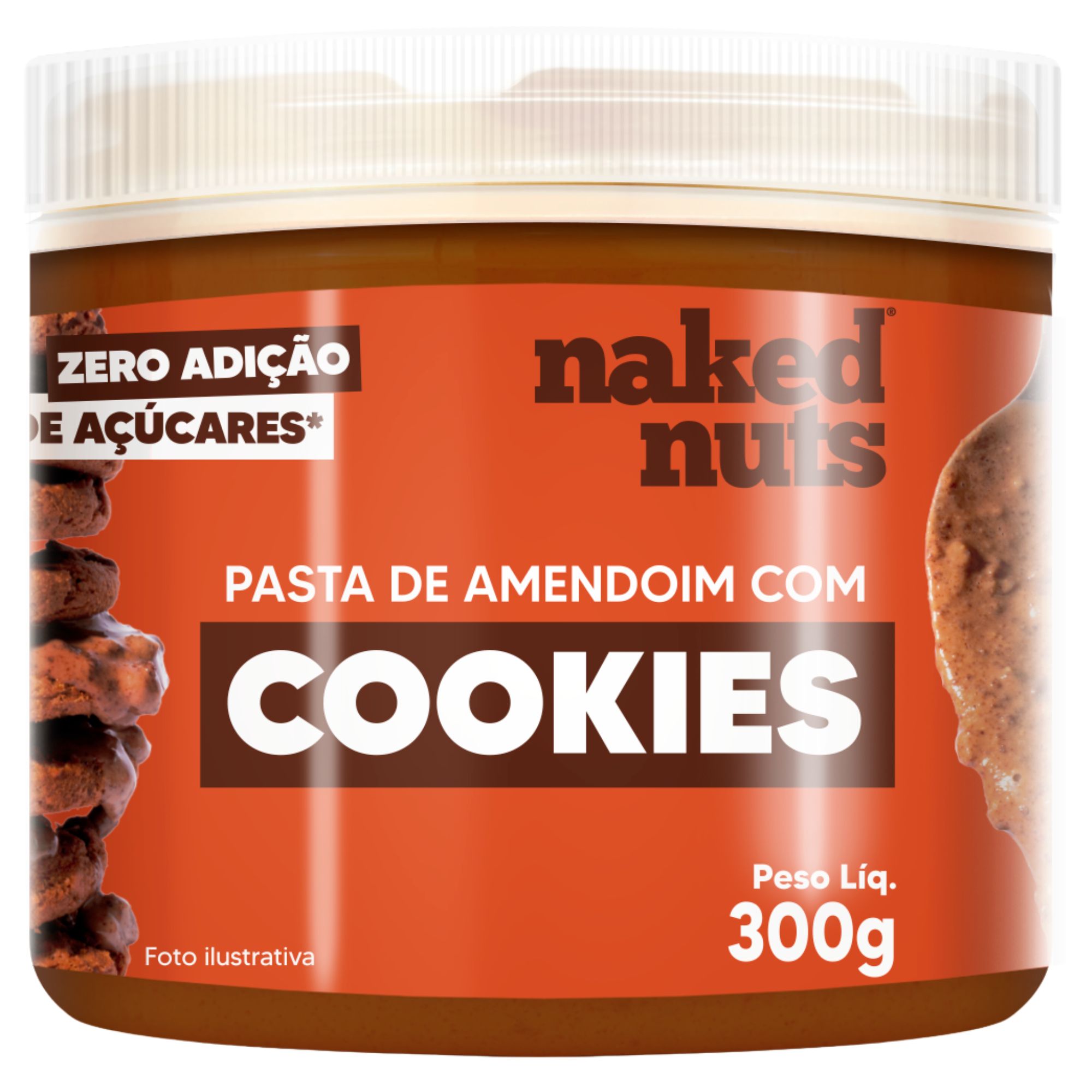 Pasta de Amendoim com Cookies de Chocolate 300g - Naked Nuts