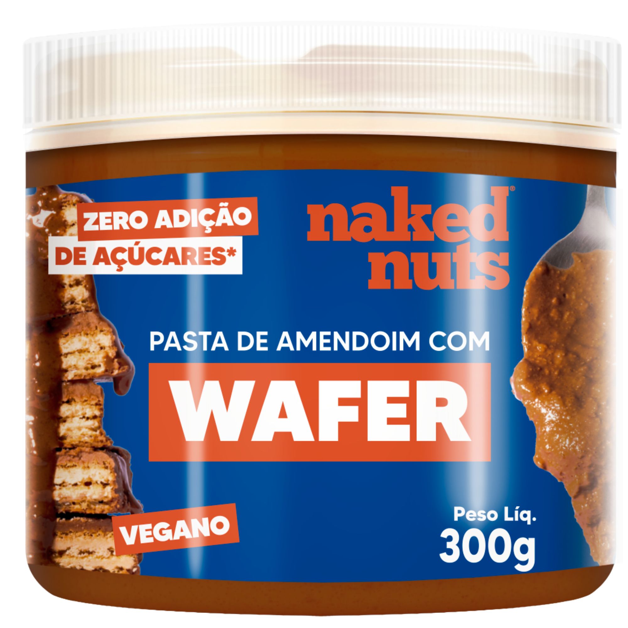 Pasta de Amendoim com Wafer de Chocolate 300g - Naked Nuts