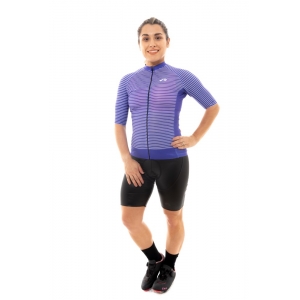 Camisa Ciclismo Feminina Aero Listras Violeta