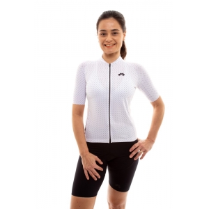 Camisa Ciclismo Feminina Basic Bolinhas Branco