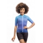Camisa Ciclismo Feminina Elite Degradê Azul