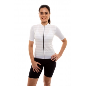Camisa Ciclismo Feminina Elite Listras Branco
