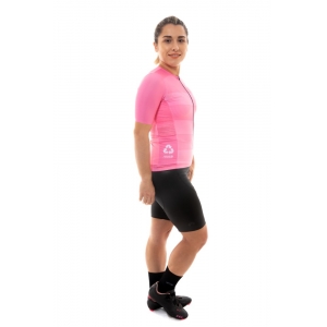 Camisa Ciclismo Feminina Sport Faixas Rosa