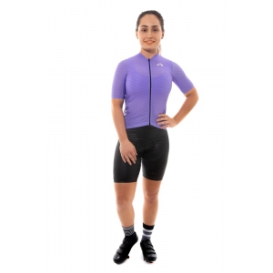 Camisa Ciclismo Feminina Sport Op Art Violeta