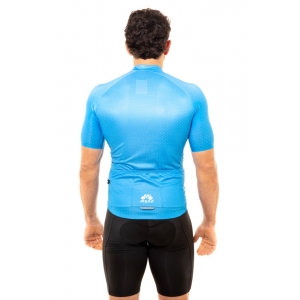 Camisa Ciclismo Masculina Basic Bolinhas Azul Claro