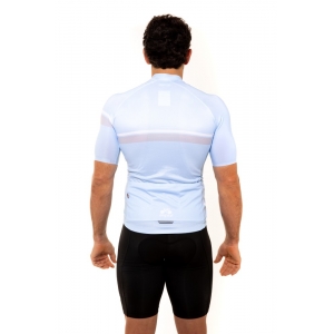 Camisa Ciclismo Masculina Basic Faixas Azul Claro