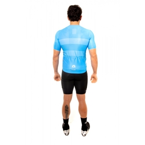 Camisa Ciclismo Masculina Sport Faixas Azul Claro