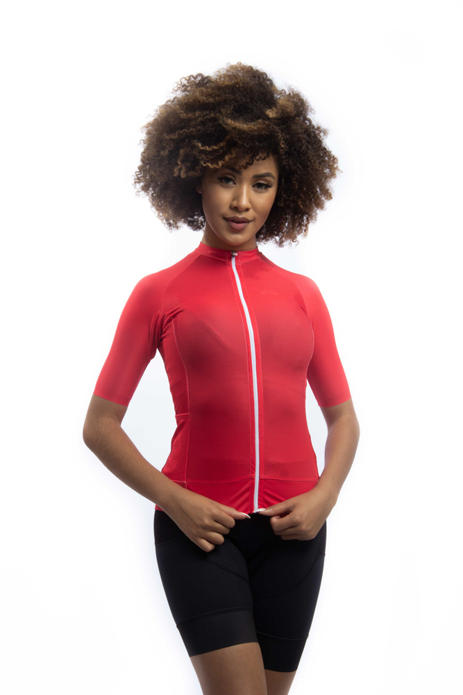 Camisa Ciclismo Feminina Aero Exclusiv Vermelho