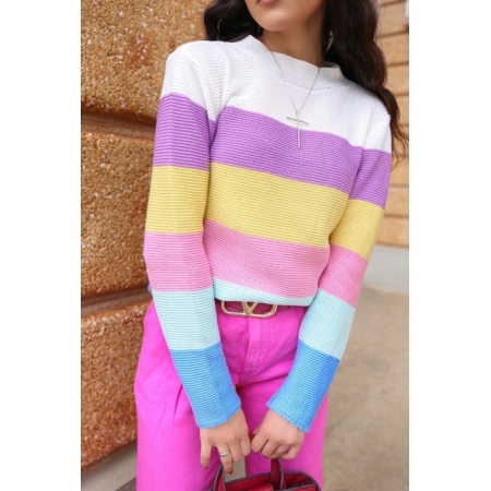 Blusa tricot Rainbow