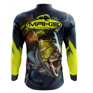 Camisa de Pesca Com Proteção UV Makis Fishing Mk-06 e Chapeu De Palha Pierside