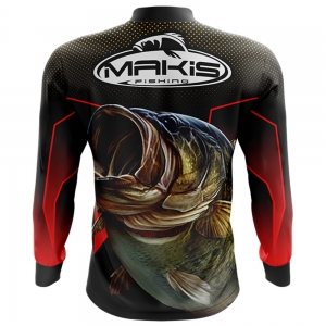 Camisa De Pesca Proteção Solar Uv50 Makis Fishing MK-05