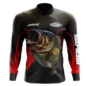 Kit Makis Fishing Camiseta De Pesca Proteção Uv50 MK-05 Com Boné e Bandana
