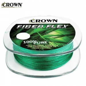 Linha Crown Multifilamento Fiber Flex 0,18mm 20lbs 100% PE 4X 100mts Verde