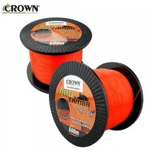 Linha Crown Soft Line Pro Tamba 0,33mm 22lbs 600mts Laranja Ideal em Pesqueiros