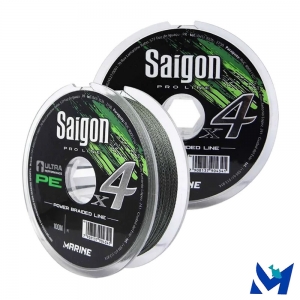 Linha Marine Multifilamento Saigon X4 Ultra Performance 0,37mm 55lbs Green