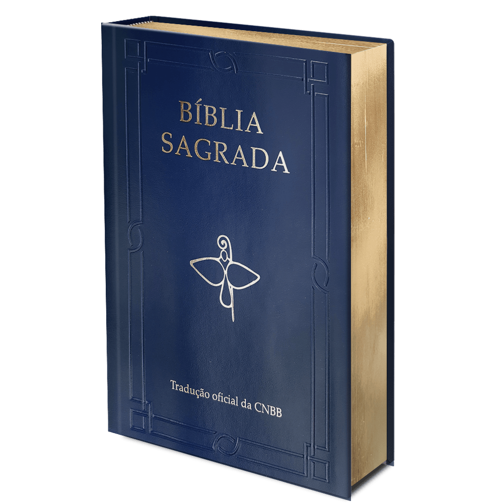 Bíblia Sagrada Luxo Azul - Letra grande - Tradução Oficial da CNBB