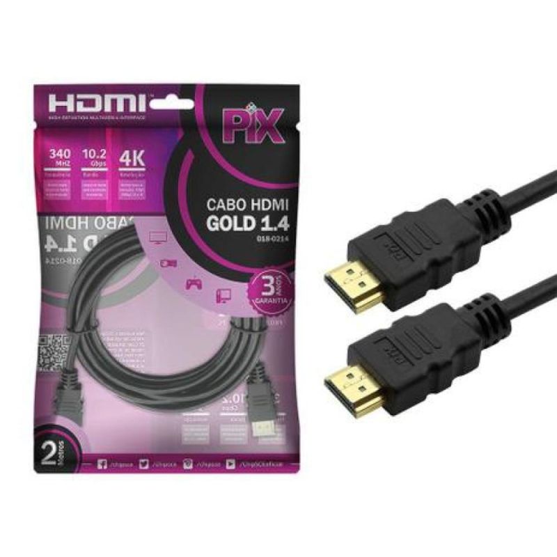 CABO HDMI CLASSIC 2 METROS 4K ULTRAHD PIX 018 0214