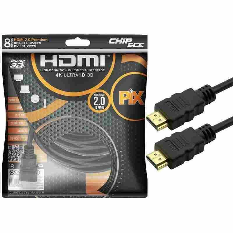 CABO HDMI GOLD 8 METROS 4K ULTRAHD PIX 018 2228