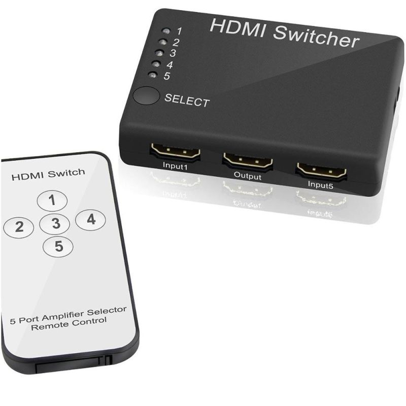 CHAVEADOR HDMI SWITCH 5X1 V1 4
