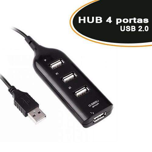 HUB USB 2 0 4 PORTAS CABO 30CM