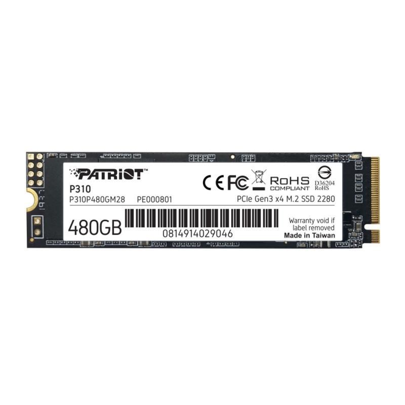 SSD PATRIOT P310 480GB M 2 2280 NVME PCIE GEN3 X 4