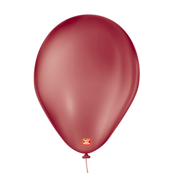 Balão Liso 7,0 Imperial Bordo (50 Unidades) - São Roque