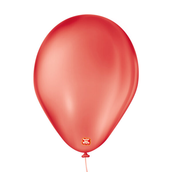 Balão Liso 7,0 Imperial Vermelho Quente (50 Unidades) - São Roque