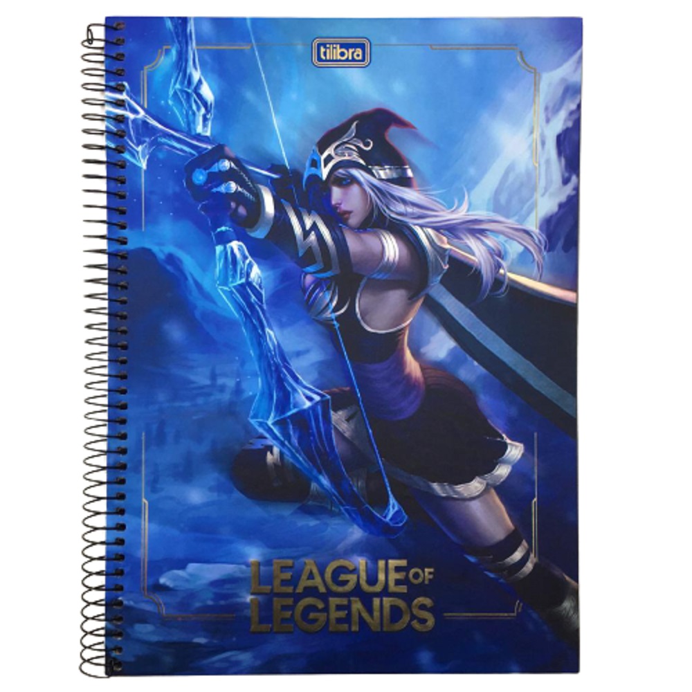 Caderno Espiral C.D 1 X 1 80 Folhas League Of Legends PT/4