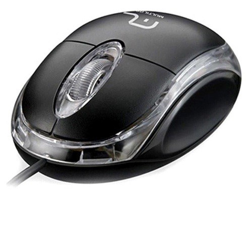 Mouse Multilaser Óptico Classic PRETO 800dpi PRETO USB - MO179