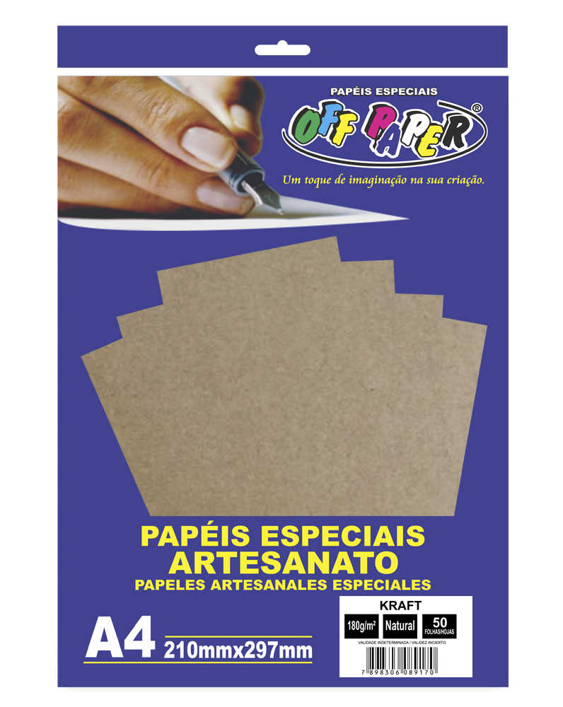 Papel Kraft Natural A4 180g - Off Paper