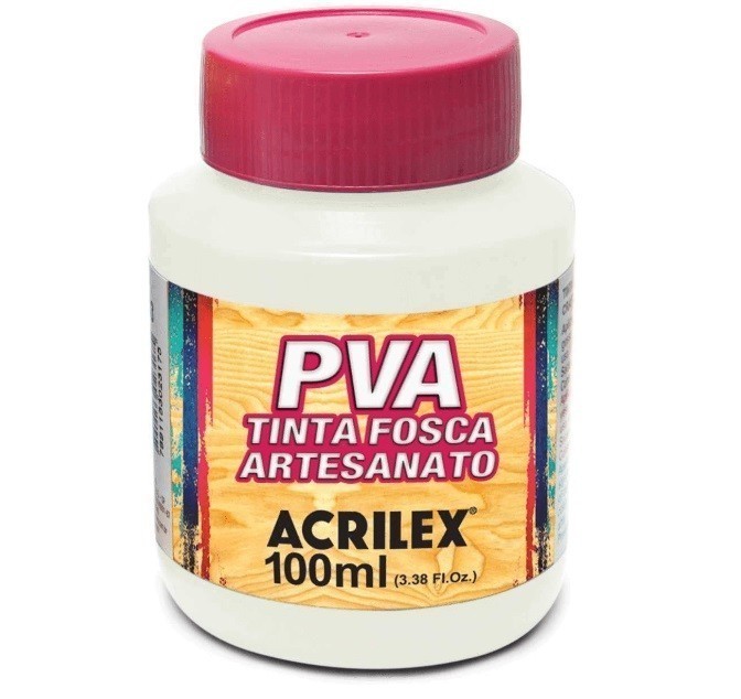 Tinta Fosca Para Artes 100ml BRANCO 519 - Acrilex