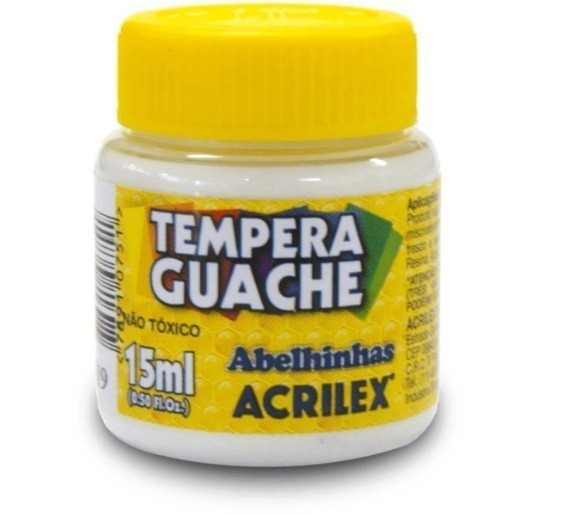 Tinta Guache BRANCO 15ml 519 - Acrilex