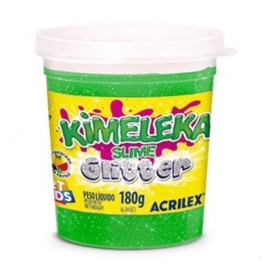 Slime Kimeleka 180g Glitter VERDE - Acrilex